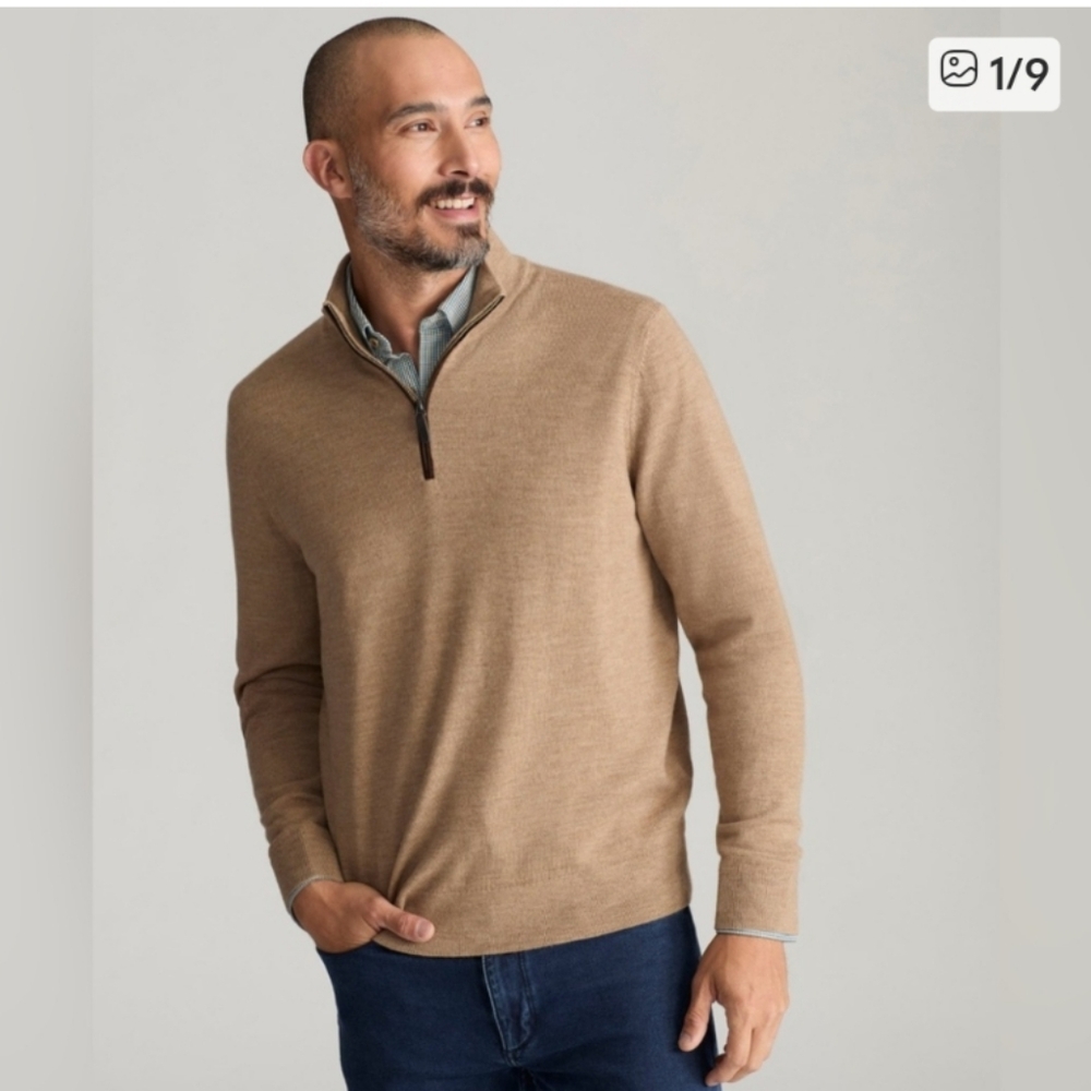 UNTUCKit Wool Belguardo Quarter Zip Pullover